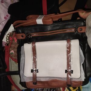 Chic Black and Brown Crossbody Bag